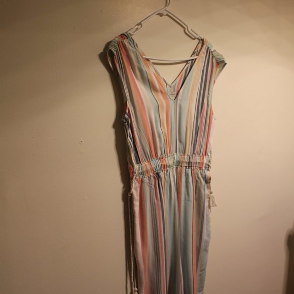 Peyton & Parker Striped Pastel Sleeveless Jumpsuit - Picture 2 of 8